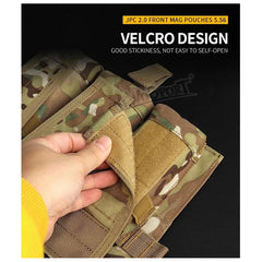 JPC Vest 2.0 Front Panel 5.56 Triple Pouch - Multicam