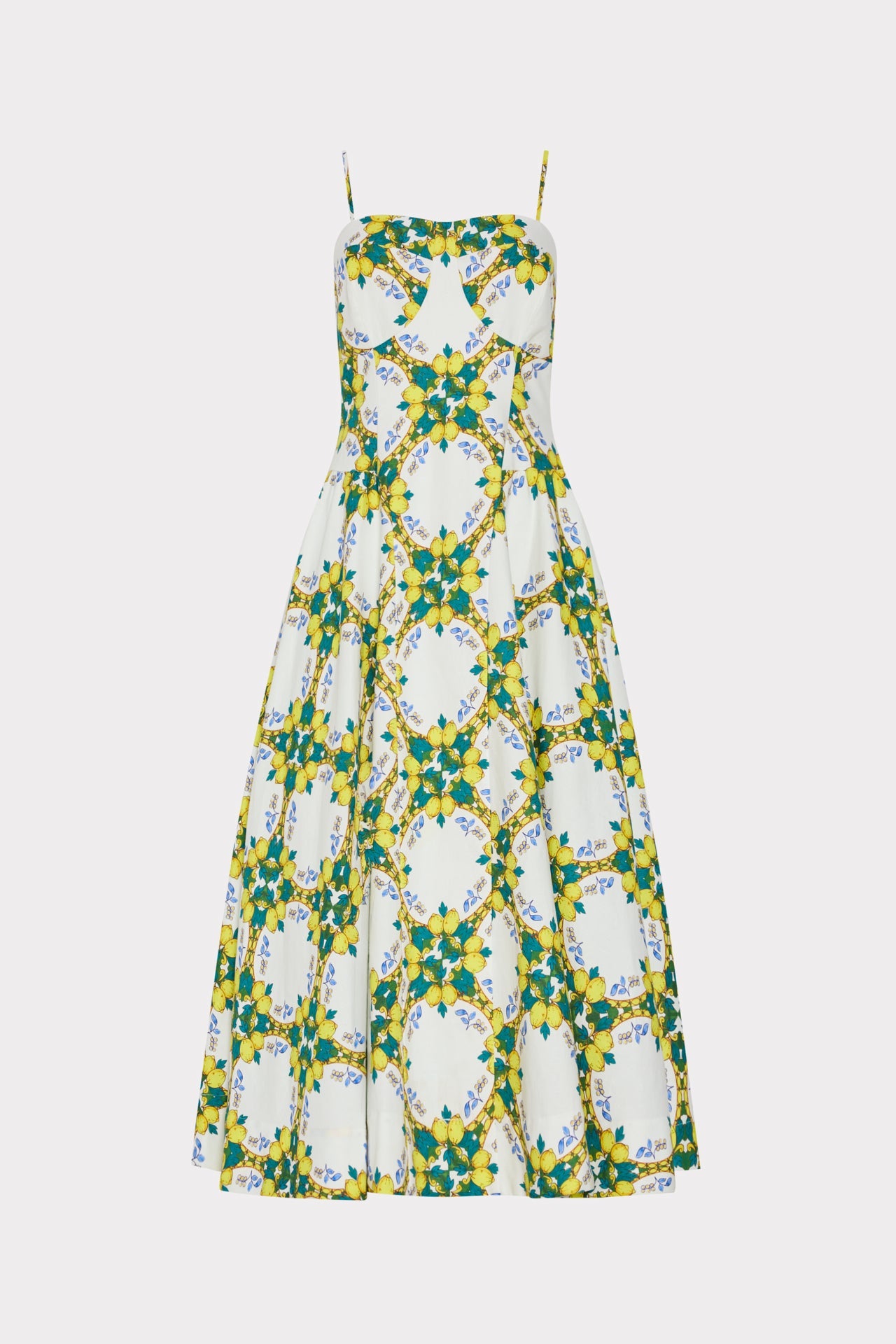 Yellow Multi Livna Printed Maxi Dress - Flat Lay | MILLY