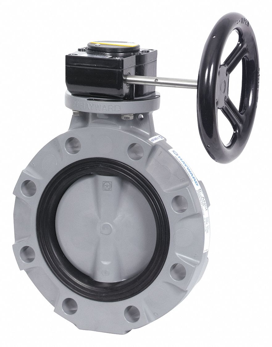 Hayward BYV14030A0VG000 - Butterfly Valve PVC/PP FPM 3in Gear