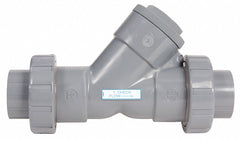 Hayward Check Valve, 1 1/2 in, Single, Y True Union, PVC, Socket x Socket - YC10150SEU