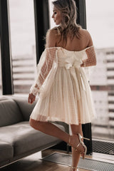 Braelyn Cream Polka Dot Dress