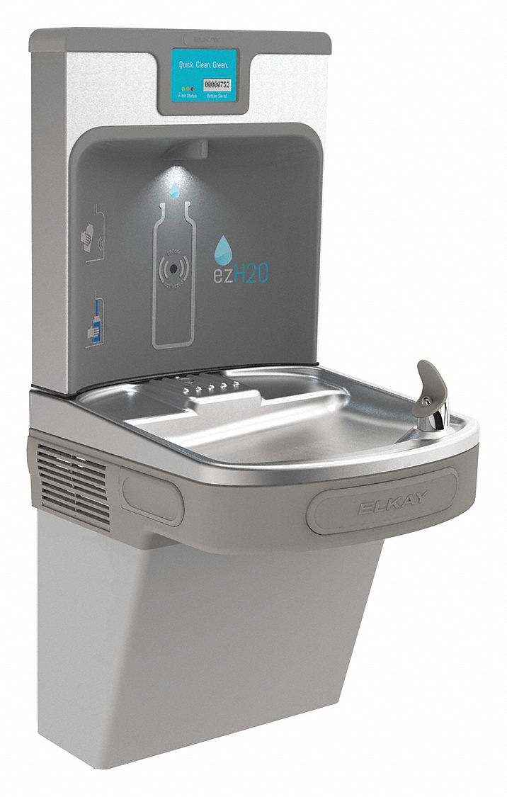 Elkay LZS8WSLP Refrigerated Wall Water Cooler with Bottle Filling Station, 1 Level, Electronic Sensor Bottle Filler