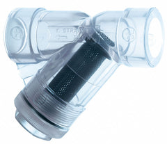 Hayward 1 1/2 in Y Strainer, Socket, 1/32 in Mesh, Clear PVC - YS00150S