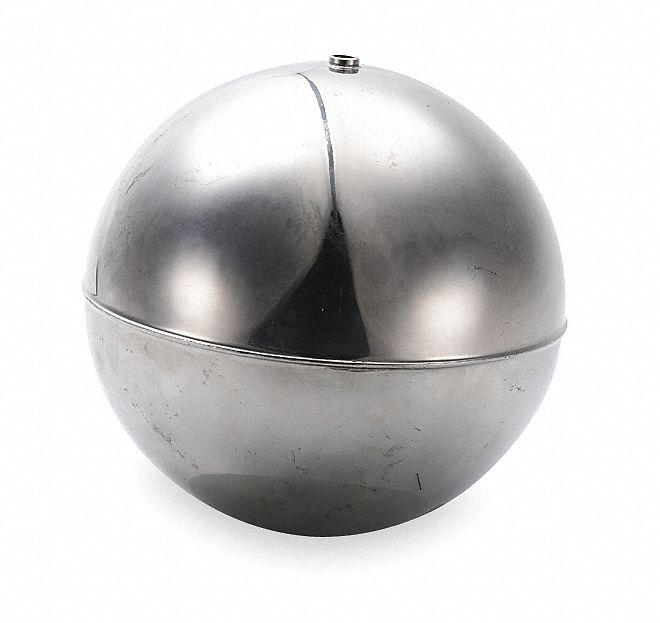 Naugatuck Round Float Ball, 43.0 oz, 8 in dia., Stainless Steel - GR80S4141B
