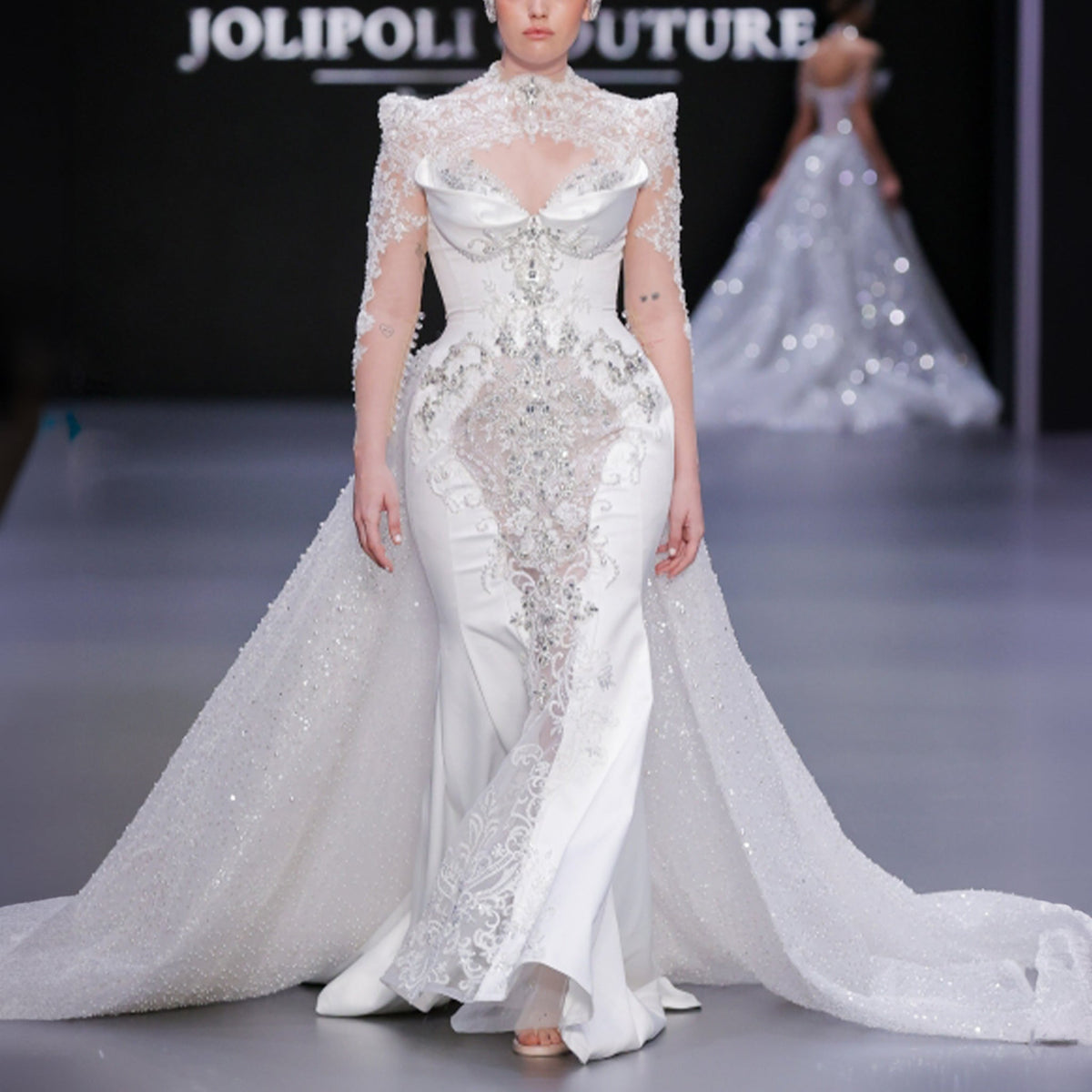 White Mermaid Gown