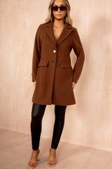 Sofia Chocolate Longline Coat