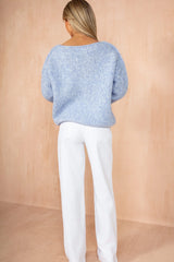 Spencer Blue Chunky Knit Oversized Jumper