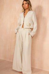 Maureen Stone Collarless Cropped Blazer