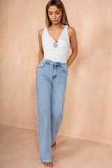 Carlene White Sleeveless Bodysuit