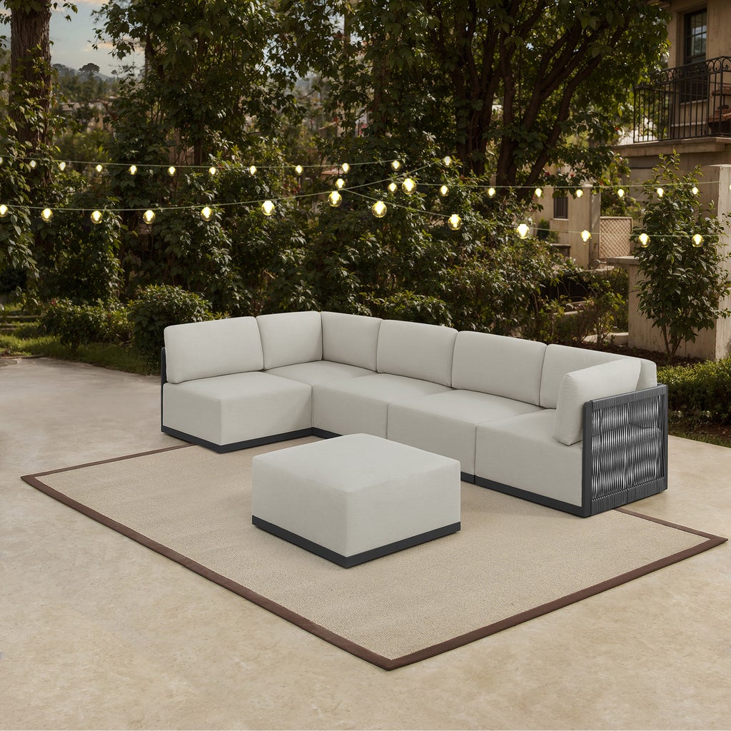 Henredon Annalise 6-piece Outdoor Patio Modular Sectional