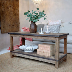 Skandinavischer Couchtisch aus Recyclingholz – Luxurelle Nordic Patina
