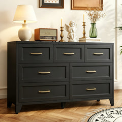 Wide Low-Profile 7-Drawer Dresser