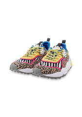 Kotetsu Women Suede leo print pastel