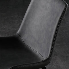 Industrial Indoor Arm Chair Solid Back Metal Upholstered Dining Room Chair