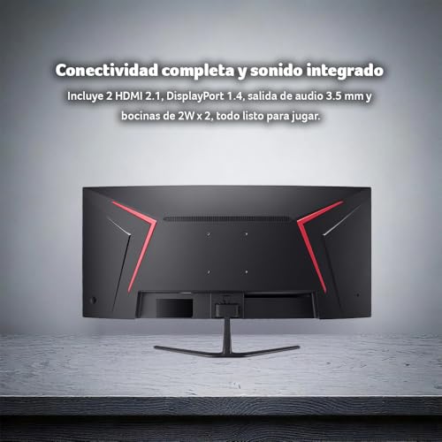 Acer Monitor Gamer Curvo 1500R ED0 34" UWQHD 3440 x 1440 200Hz Panel VA | Frecuencia de actualización 200Hz | Tiempo de Respuesta 1ms/0.5ms (GTG, Min) | Tecnología AMD FreeSync