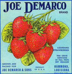 Joe Demarco Brand Fruit Crate Label