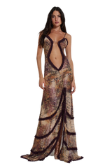 Fatale Maxi Dress in Sunrose