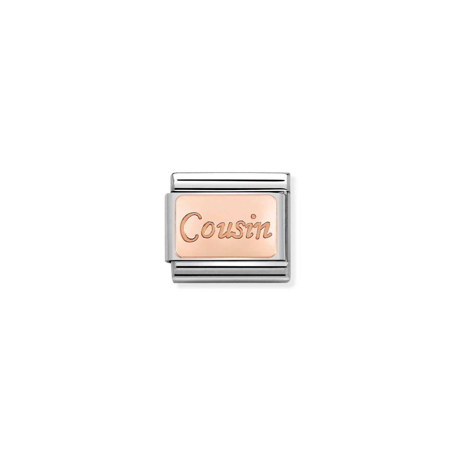 Charm Gravé Cousin - Or Rose 9K