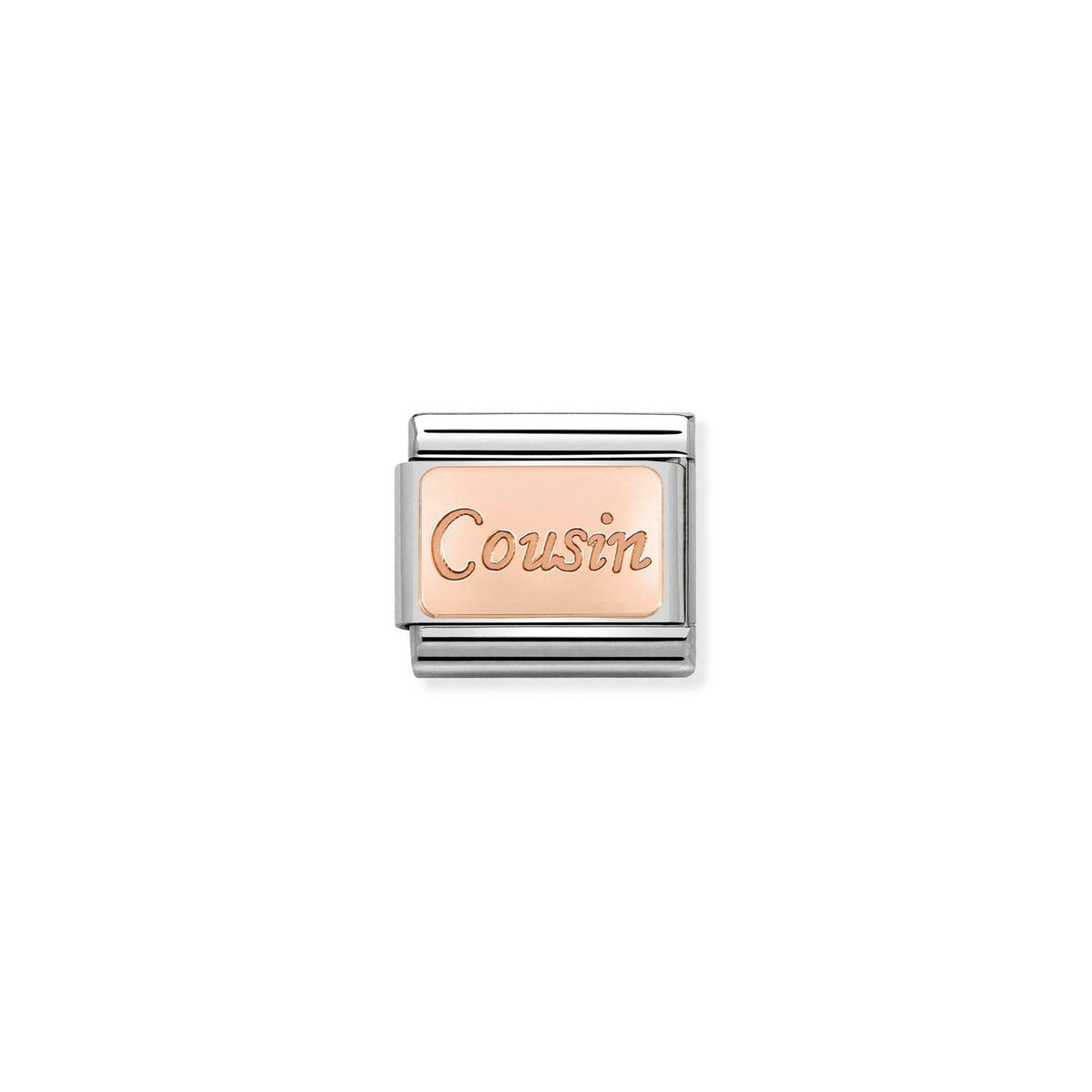 Charm Gravé Cousin - Or Rose 9K