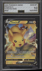 Pikachu V Pokemon Vivid Voltage #043 AGS 10