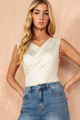 Joy Buttercream Slinky Wrap Bodysuit