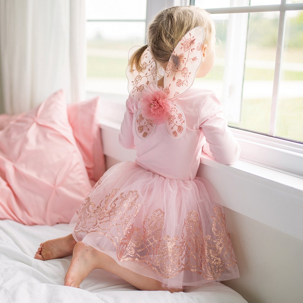 Rose Gold Tutu and Wings Set