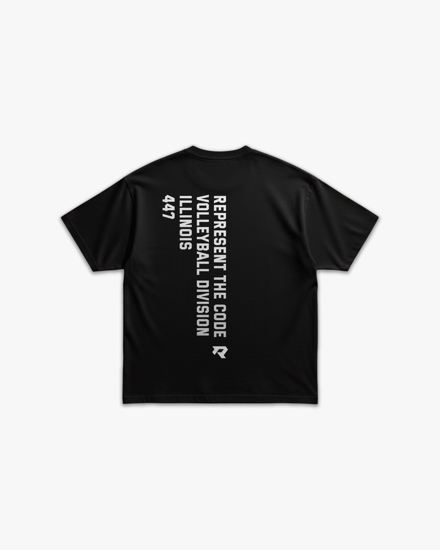 (447) X2 Volleyball Elite Tee in Black/White - Represent Volleyball