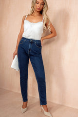 Samara Dark Blue Mom Jeans