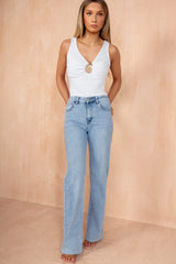 Carlene White Sleeveless Bodysuit