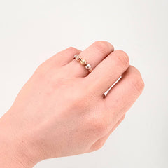 Anillo Trío Bolas 1.5gr / T8 1/2 / Tres Oros 18K