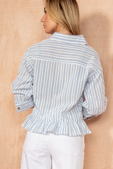 Madison Blue Striped Shirt
