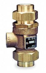 Watts Check Valve, 3/4 in, Dual with Vent, Inline, Bronze, FNPT x FNPT - 9D-M2-3/4"