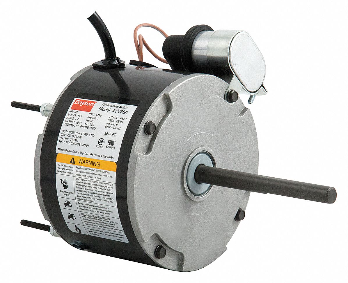 Dayton 4YY56 - Motor PSC 1/8 HP 1725 RPM 115V 48 TEAO
