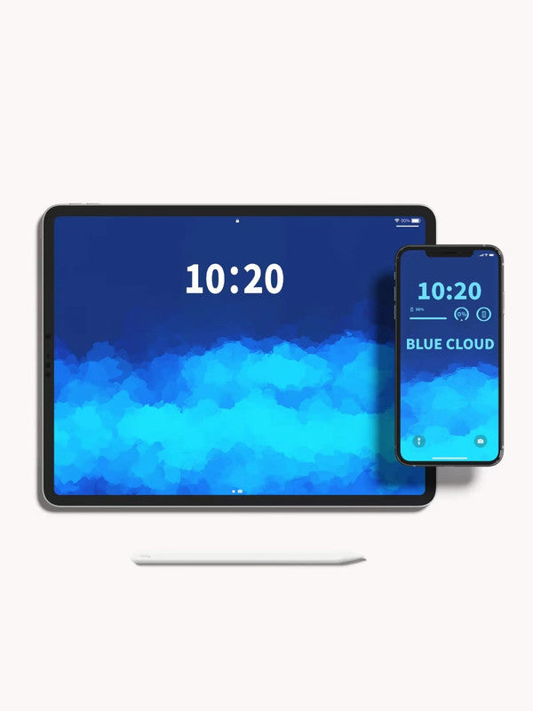 Original 4K HD Wallpaper - Blue clouds for iPhone and Android