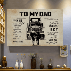 To My Dad Canvas - I Will Always Your Little Boy You Are My Dad My Hero - Wall Art - Pamaheart