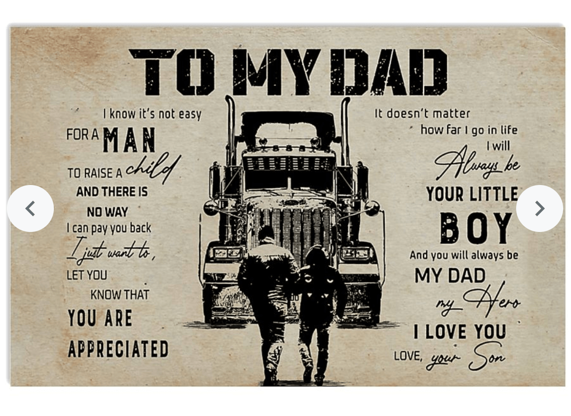 To My Dad Canvas - I Will Always Your Little Boy You Are My Dad My Hero - Wall Art - Pamaheart