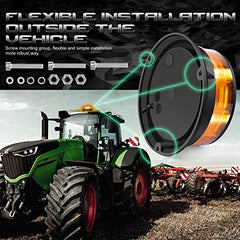 DAYSEN LED Amber Beacon Light, 4.2"Flashing Emergency Strobe Lights, Magnetic Mount 360 °Rotating Rooftop Safety Warning Light for Trucks Tractors Golf Carts UTV & ATV Cars(Magnetic)