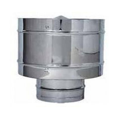 Fumaiolo Fisso Antivento Inox Tondo (Attacco Maschio) Ø cm. 12