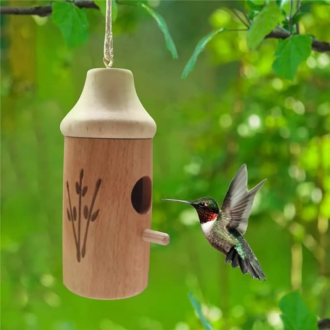 Nessally Wooden Hummingbird House