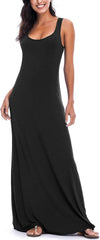 EXCHIC Women's Sexy Tank Top Maxi Long Dress Casual Sleeveless Summer Beach Dress