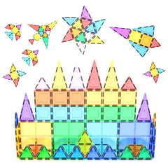 Picasso Tiles Clear 3d Magnetic Building Blocks, 60-piece