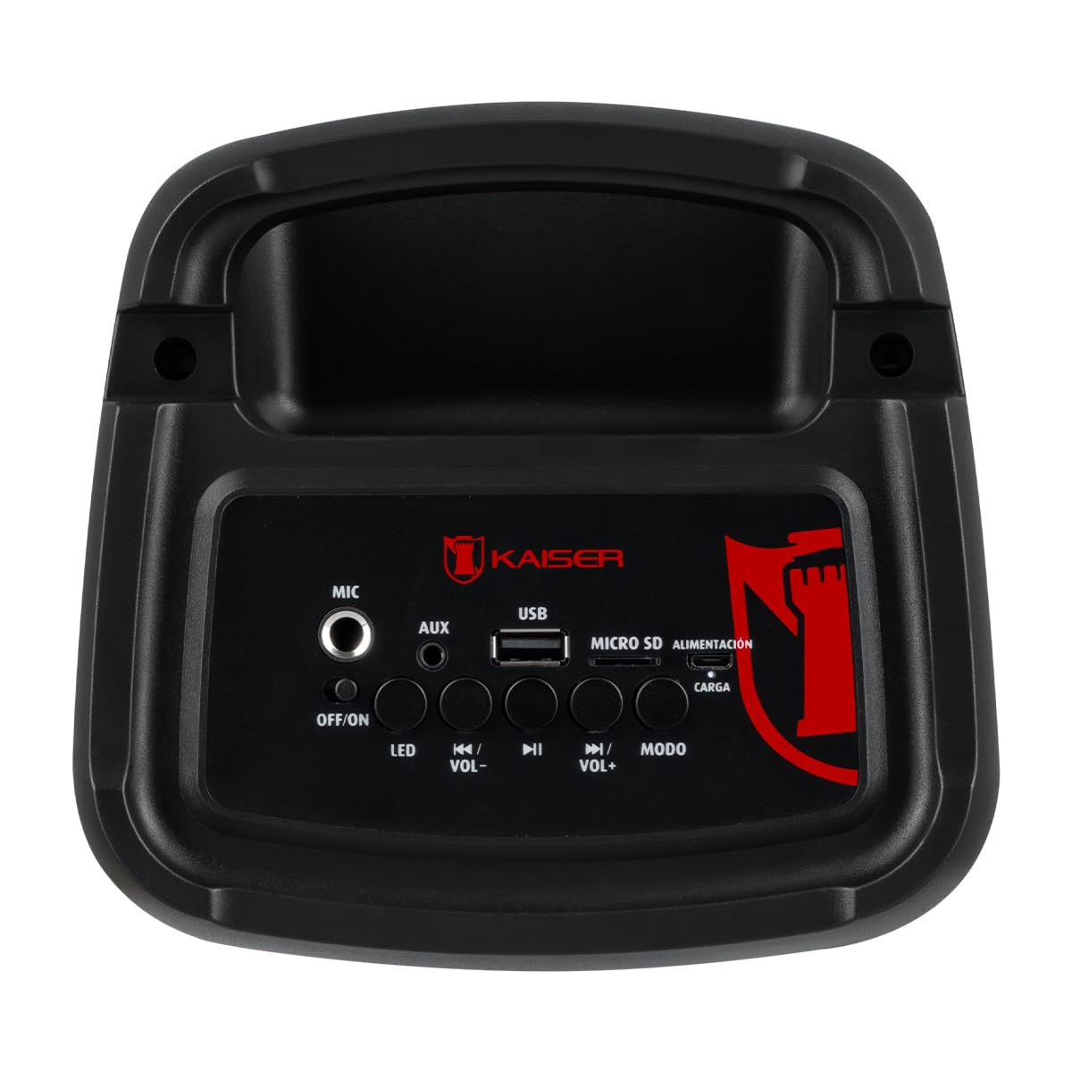 Kaiser Bocina Bafle Profesional Recargable de 4” y 3000W PMPO con Bluetooth, Radio FM y Luces LED Modelo KSW-7002 BB 4