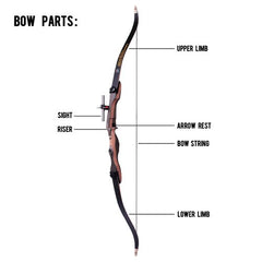 Sanlida Noble Standard Beginner & Intermediate Recurve Bow and Arrows Kit for Adult and Youth, Wooden Takedown Recurve Bow Package for Training, Practice & Competition RH Only (54", 16lbs)