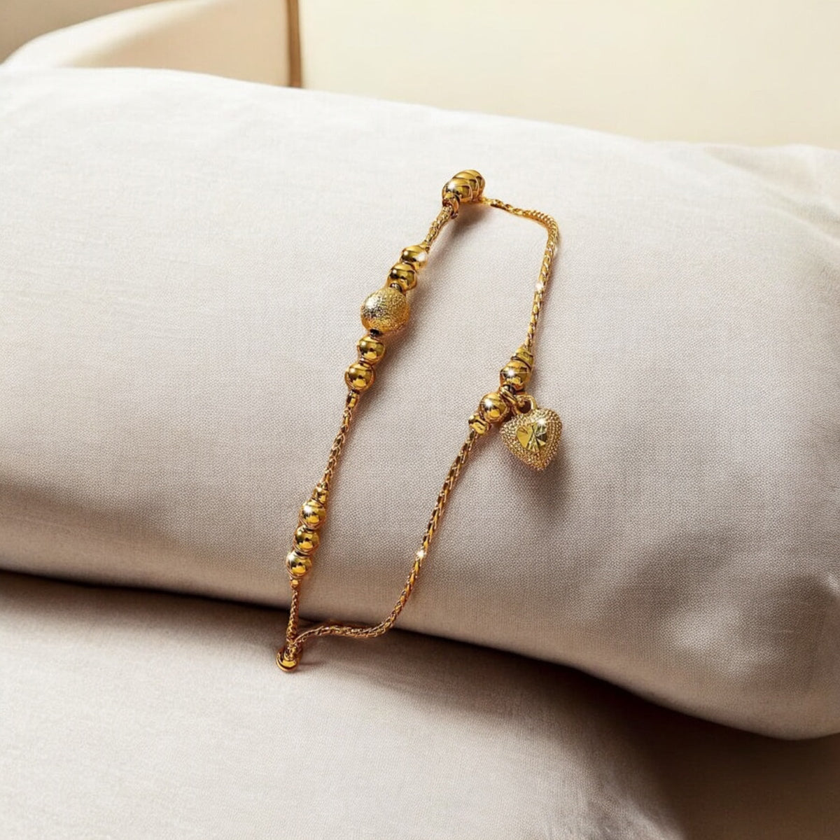 22k Gold plated double anklets
