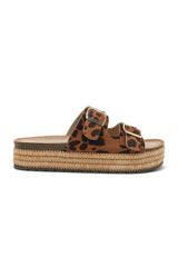 Florence Leopard Espadrille Flatform Sliders