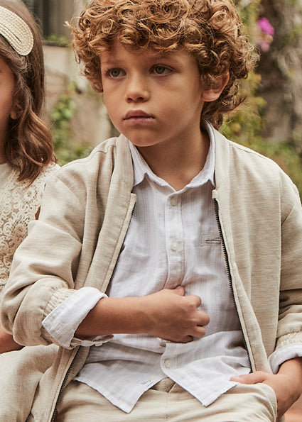 Hemden lange mouw beige Mayoral