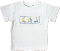 Tom Smocked Sailboat Shirt