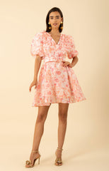 Promise Floral Organza Dress, color-pink