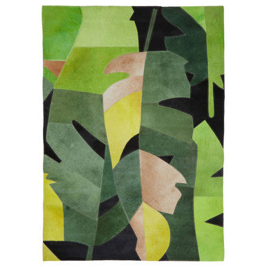 Bosie Safira Large Botanical Hair on Leather Rug - Image 1