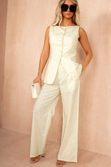 Ariyah Buttercream Waistcoat Co Ord